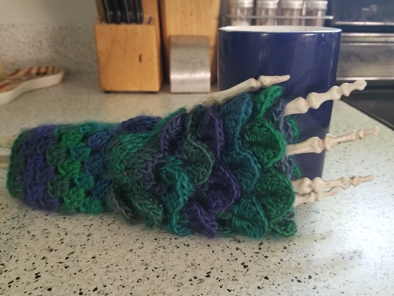 Dragon Scale Fingerless Gloves