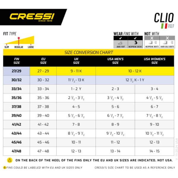 Cressi Clio Fins (yellow) - Image 8