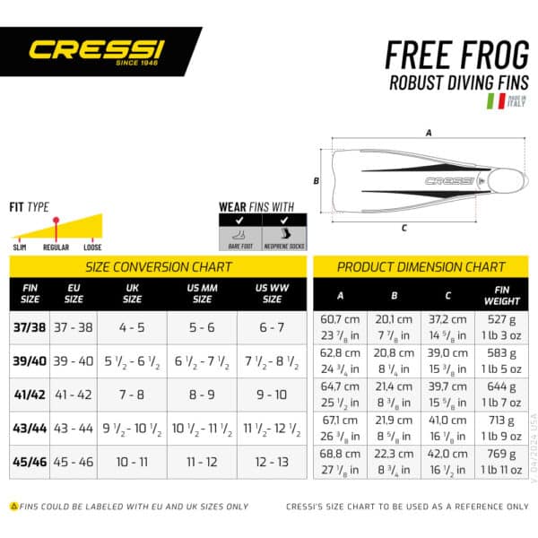 Cressi Free Frog Fins (red) - Image 5