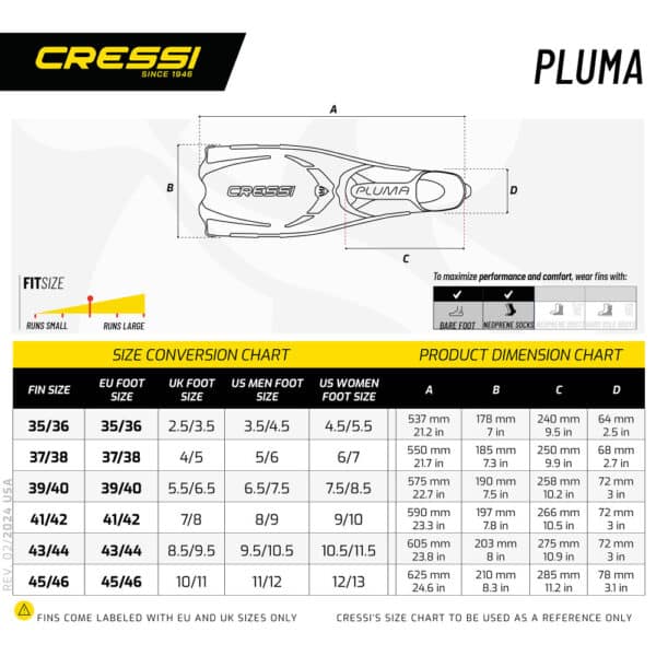 Cressi Pluma Fins (blue) - Image 7